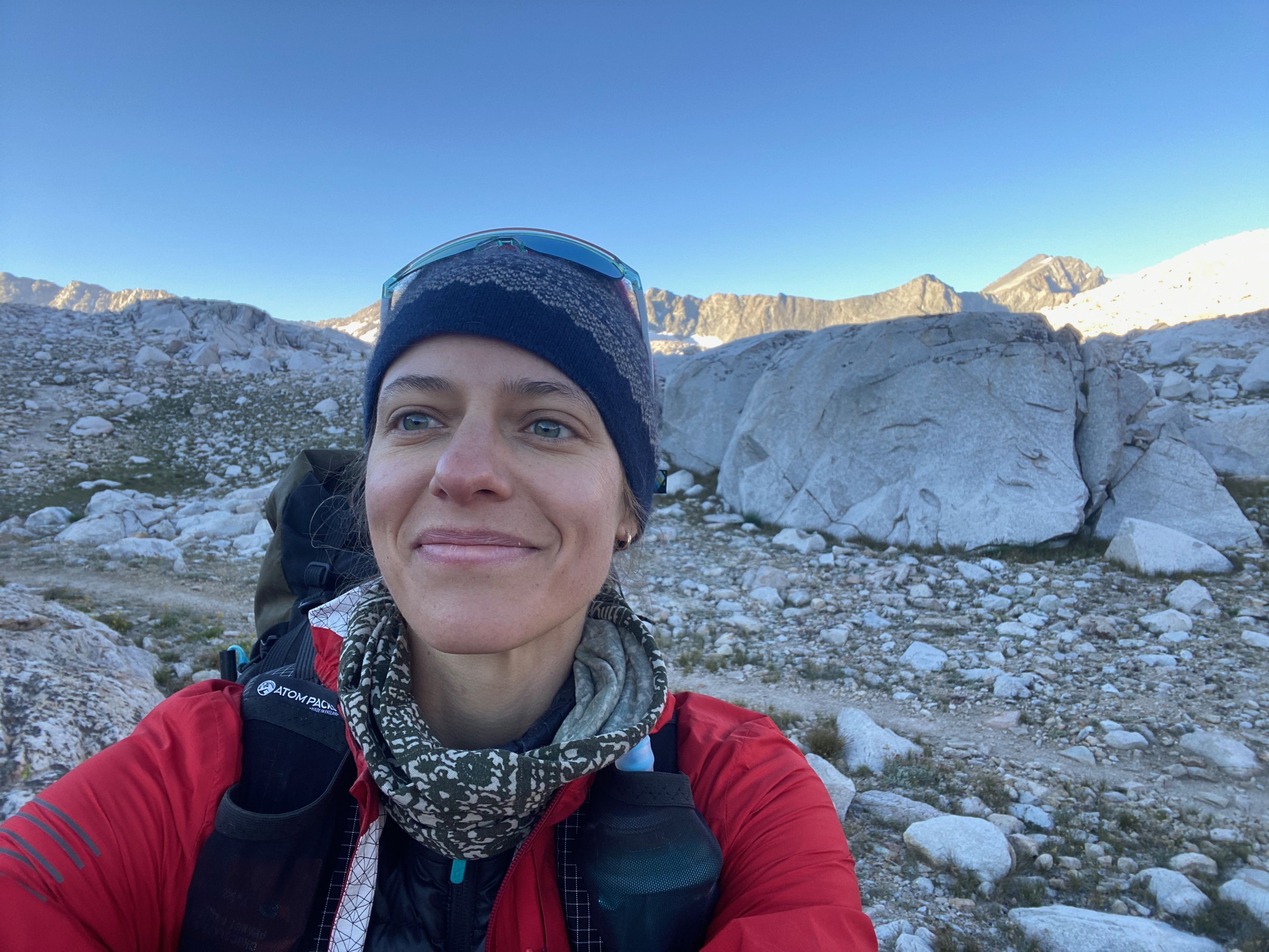 Selfie, smiling in evolution basin