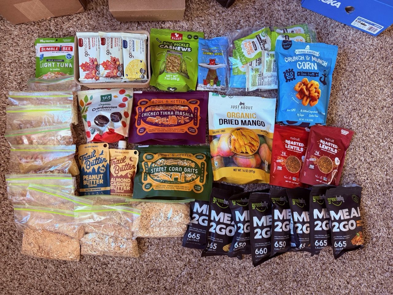 Resupply food contents